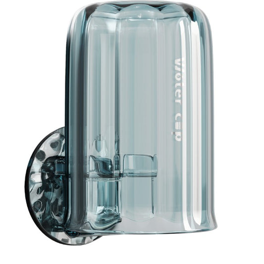Suport Multifunctional 2 in 1, Pahar si Suport Periuta de Dinti cu Montare Autoadeziva, Organizator Baie fara Gaurire, PET si ABS, 10.4 x 7.3 x 7.3 cm, Albastru
