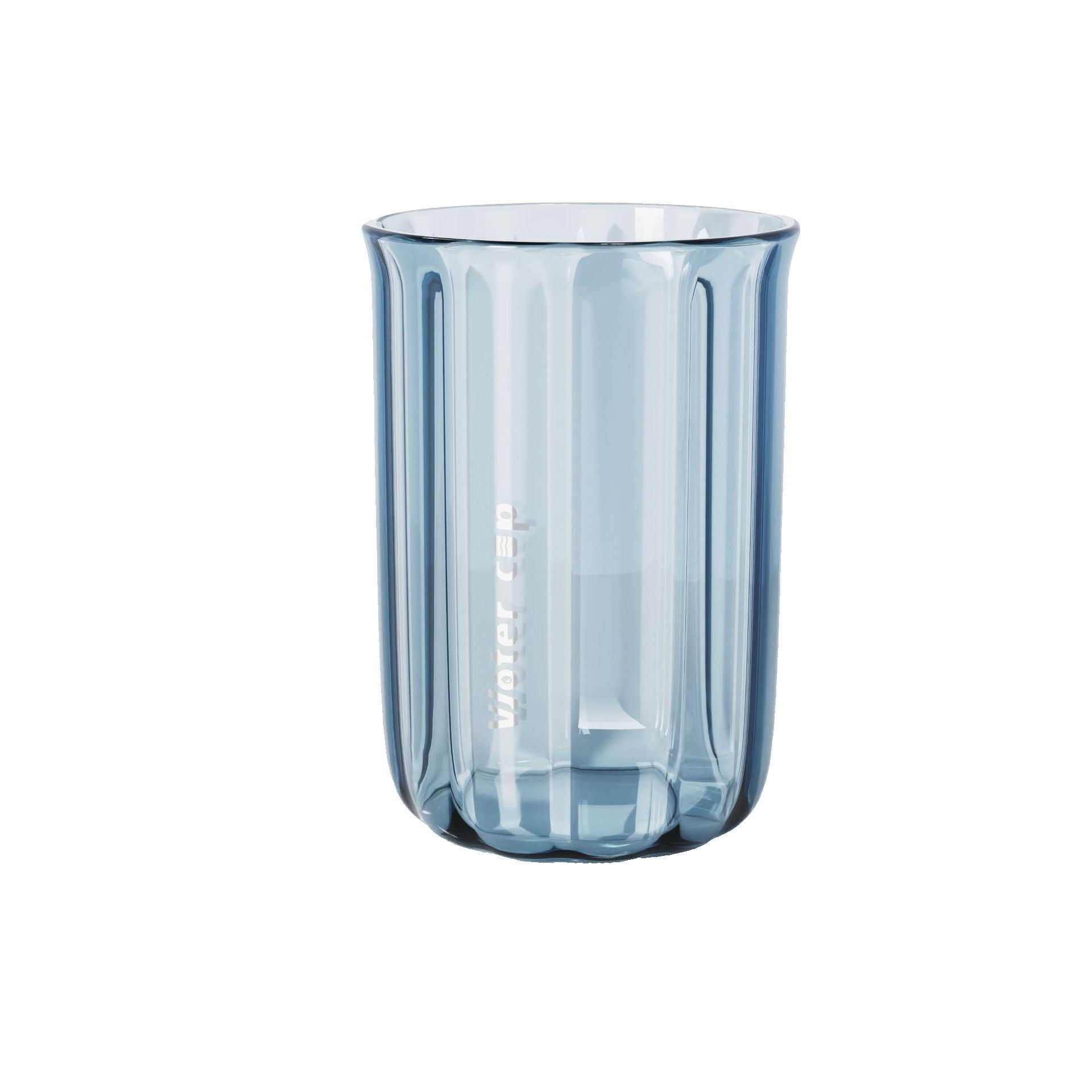 Cană pentru Clătit Gura și Periuța de Dinți, Design Ergonomic Rezistent la Cădere, Material AS Ecologic, 200 ml, Albastru Transparent