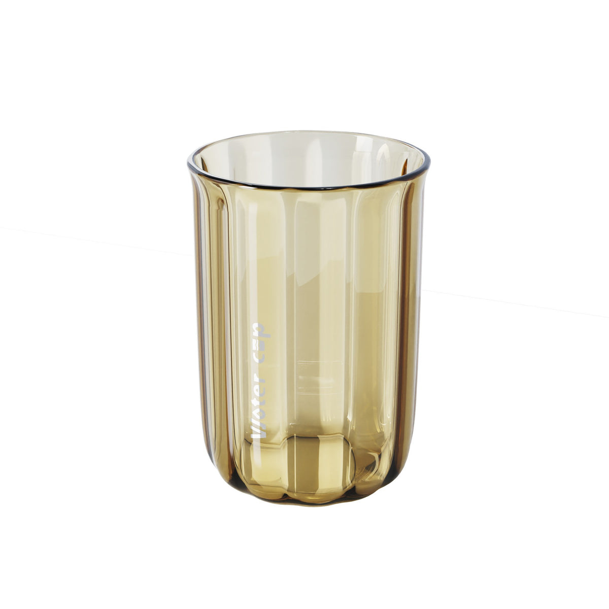 Cană pentru Clătit Gura și Suport Periuta de Dinți, Design Ergonomic și Rezistent la Cădere, Material AS Ecologic, 200 ml, 10.4 x 7.3 cm, Maro Transparent