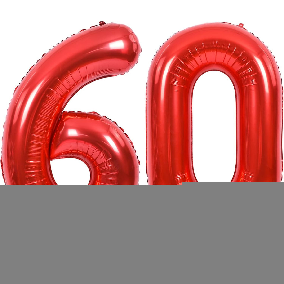 Balon Aniversar Cifra 6, Figurina din Folie Metalizata, Umflare cu Aer sau Heliu, Include Pai, Rosu, 40 cm