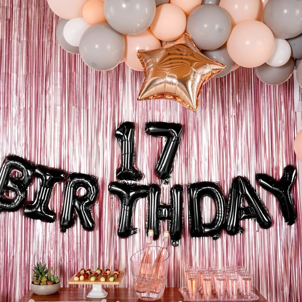 Balon Aniversar Cifra 7, Figurina din Folie Metalizata, Umflare Aer sau Heliu, Inaltime 80 cm, Pai Inclus, Negru