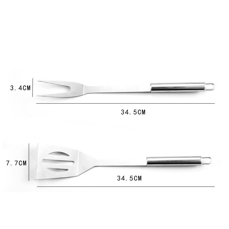 Set Ustensile pentru Gratar, 20 Piese din Otel Inoxidabil, Manere Ergonomice, Accesorii Barbierit si Gatit, Geanta Depozitare Oxford, Argintiu