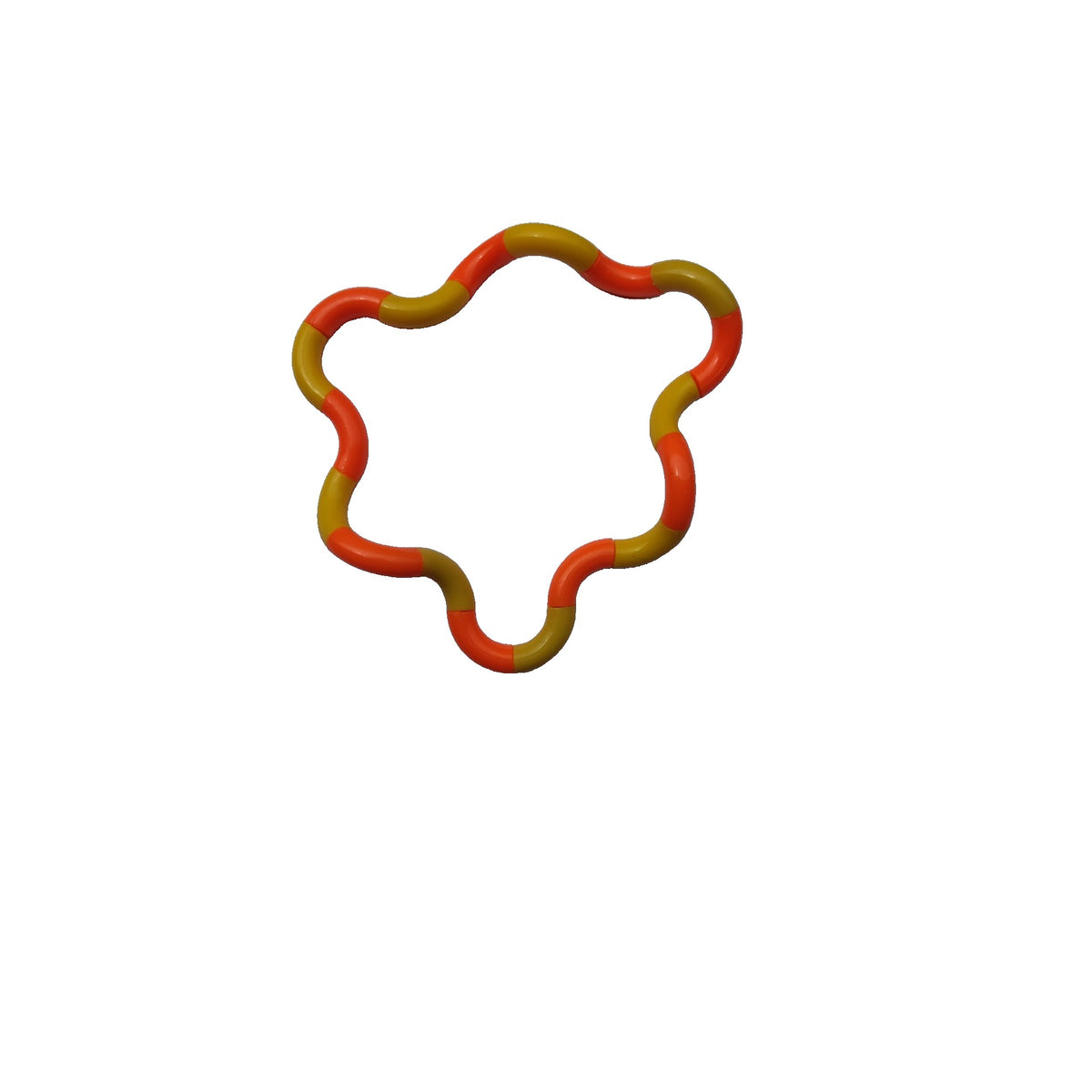 Jucarie Senzoriala Antistres Fidget Twist, Miscari Infinite De Decompresie, Plastic, Galben/Portocaliu, +3 Ani