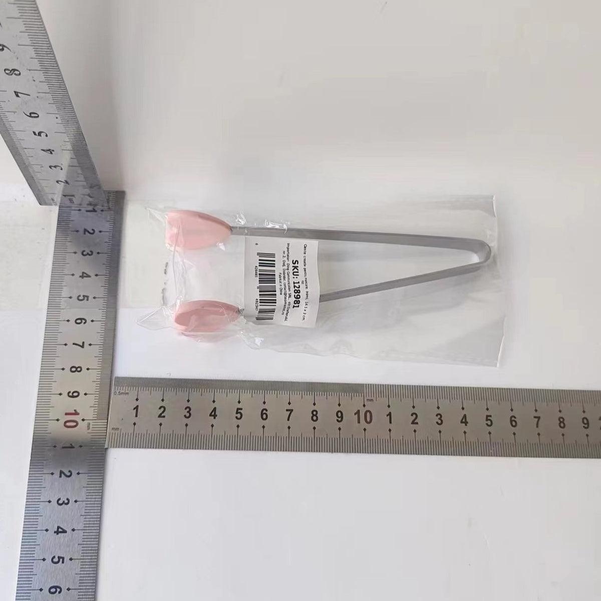 Cleste Bucatarie pentru Servire, Model Inimioare din Silicon, Maner Ergonomic Rezistent la Temperaturi Inalte, Roz, 14.5x3 cm