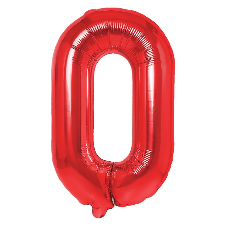 Balon Folie Metalizata Litera O, Decoratiune Petrecere si Aniversare, Umflare Aer sau Heliu, Include Pai, Material Rezistent, 40 cm, Rosu