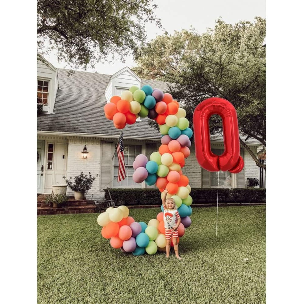 Balon Folie Metalizata Litera Q, Decoratiune Petrecere Aniversara, Compatibil Heliu sau Aer, Include Pai de Umflare, Aluminiu, 40 cm, Rosu