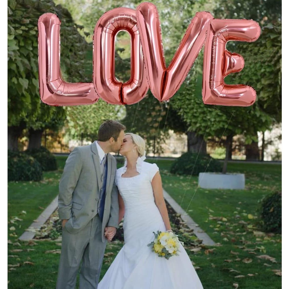 Balon Folie Metalizata Litera L, Model Mare pentru Heliu sau Aer, Aluminiu Durabil cu Pai de Umflare Inclus, Decor Aniversari si Evenimente, 100 cm, Rose Gold