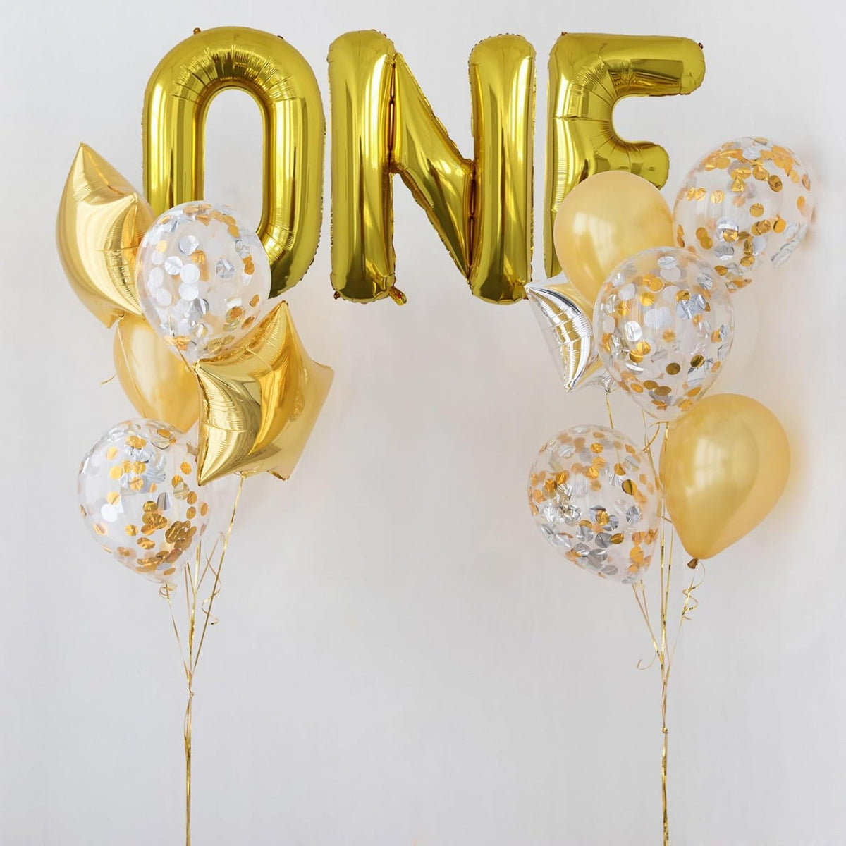 Balon Folie Metalizata Litera O, Balon Aniversar Gigant, Umflare Heliu sau Aer, Include Pai, 80 cm, Auriu