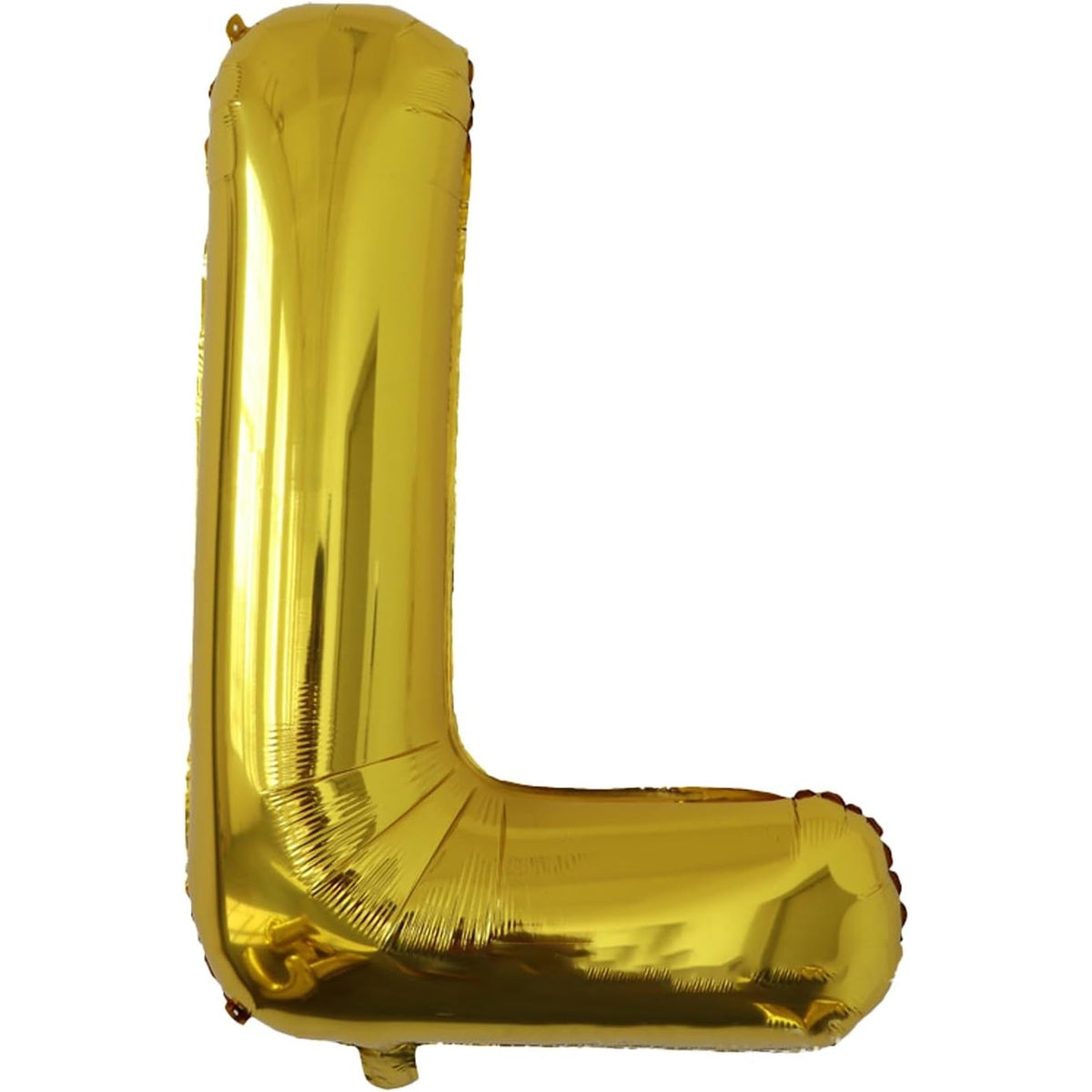 Balon Folie Metalizata Litera L, Decoratiune Petrecere Aniversara, Compatibil Heliu sau Aer, Include Pai Umflare, Aluminiu, 80 cm, Auriu