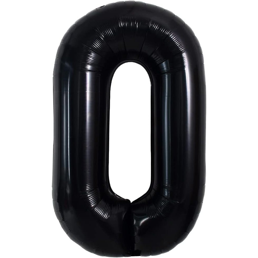 Balon Folie Metalizata Litera O, Balon Aniversar pentru Aer sau Heliu, Material Aluminiu Rezistent, Pai Inclus, 40 cm, Negru