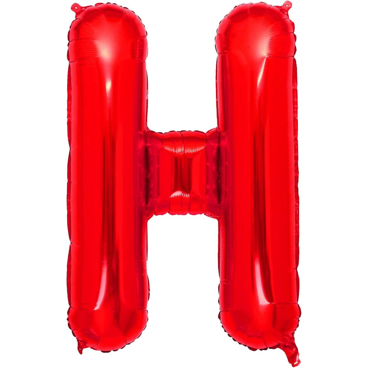 Balon Folie Metalizata Litera H, Decoratiune Petrecere Aniversara, Compatibil Heliu sau Aer, Aluminiu, Inclus Pai Umflare, 40 cm, Rosu