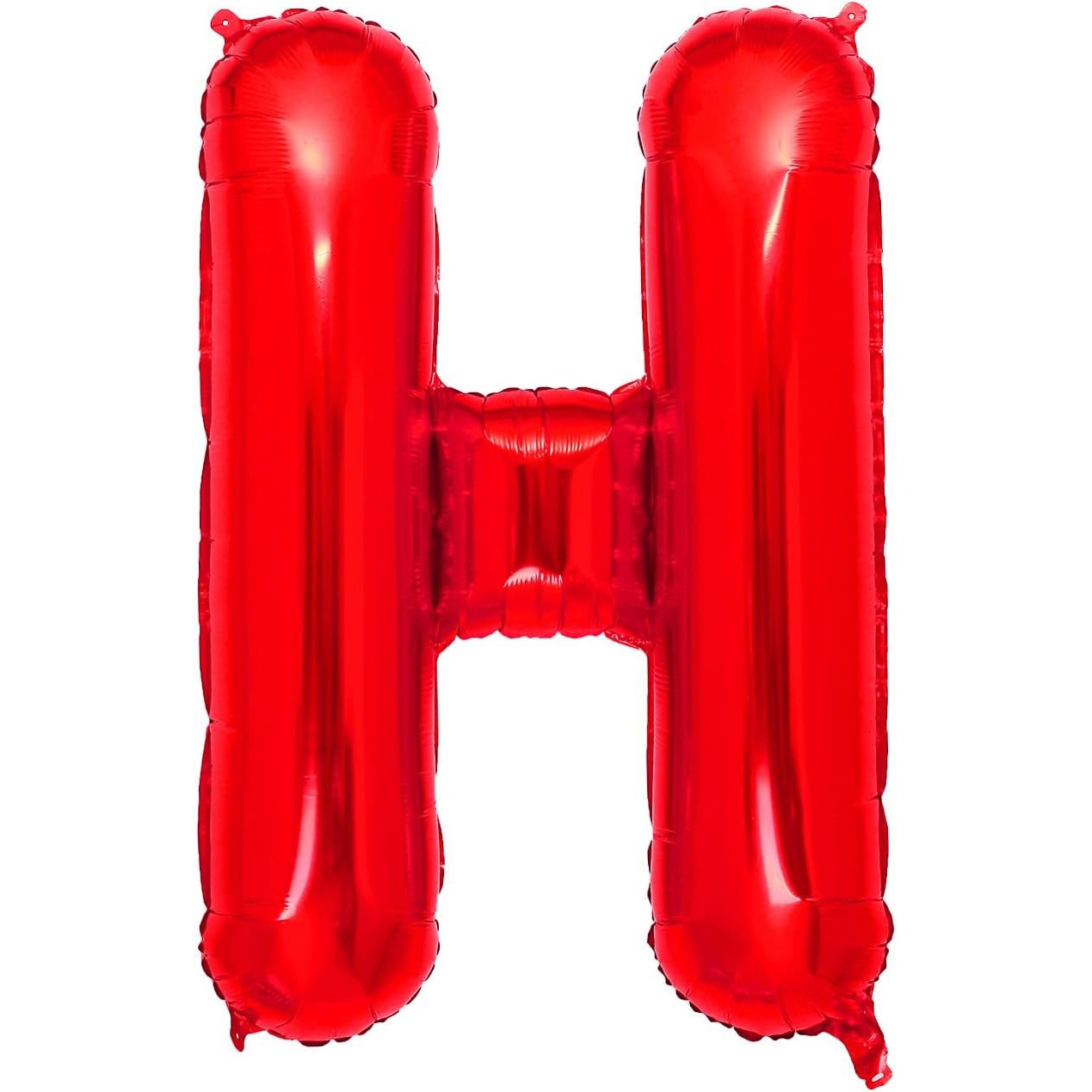 Balon Folie Metalizata Litera H, Decoratiune Petrecere Aniversara, Compatibil Heliu sau Aer, Aluminiu, Inclus Pai Umflare, 40 cm, Rosu