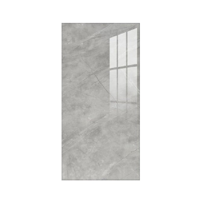 Set 10 Placi Tapet Autocolant, Model Imitatie Marmura, Panouri Perete Impermeabile din PVC, Grosime 1.5 mm, Suprafata 1.8 mp, 60 x 30 cm, Gri Cenusiu Deschis