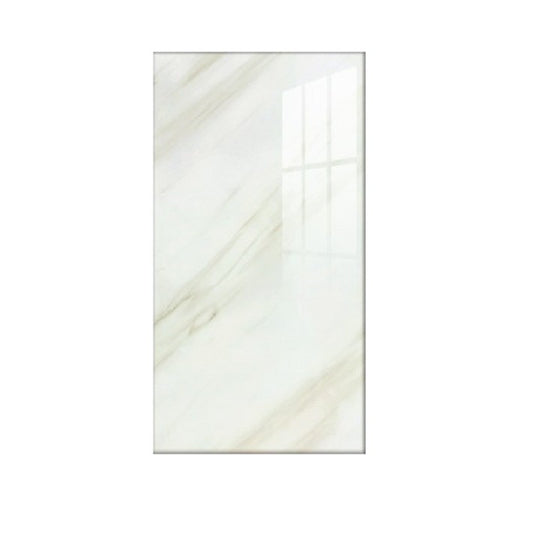 Set 10 Placi Tapet Autocolant, Panou Decorativ Perete Imitatie Marmura, PVC Impermeabil, 60 x 30 cm, Grosime 1.5 mm, Suprafata 1.8 mp, Galben/Alb