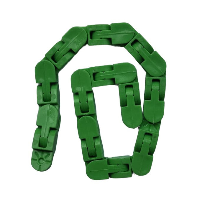 Jucarie Senzoriala Antistres, Puzzle de Imbinat Tip Sarpe, Dezvoltare Motorie, Plastic, 24 Piese, Verde