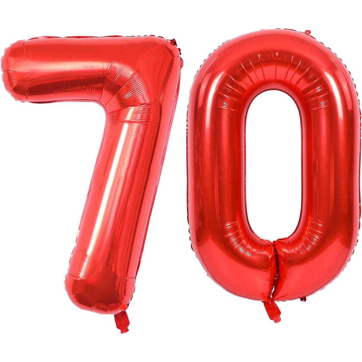 Balon Aniversar Cifra 0, Figurina din Folie Metalizata pentru Petreceri, Umflare cu Aer sau Heliu, Inaltime 100 cm, Rosu, Pai Inclus
