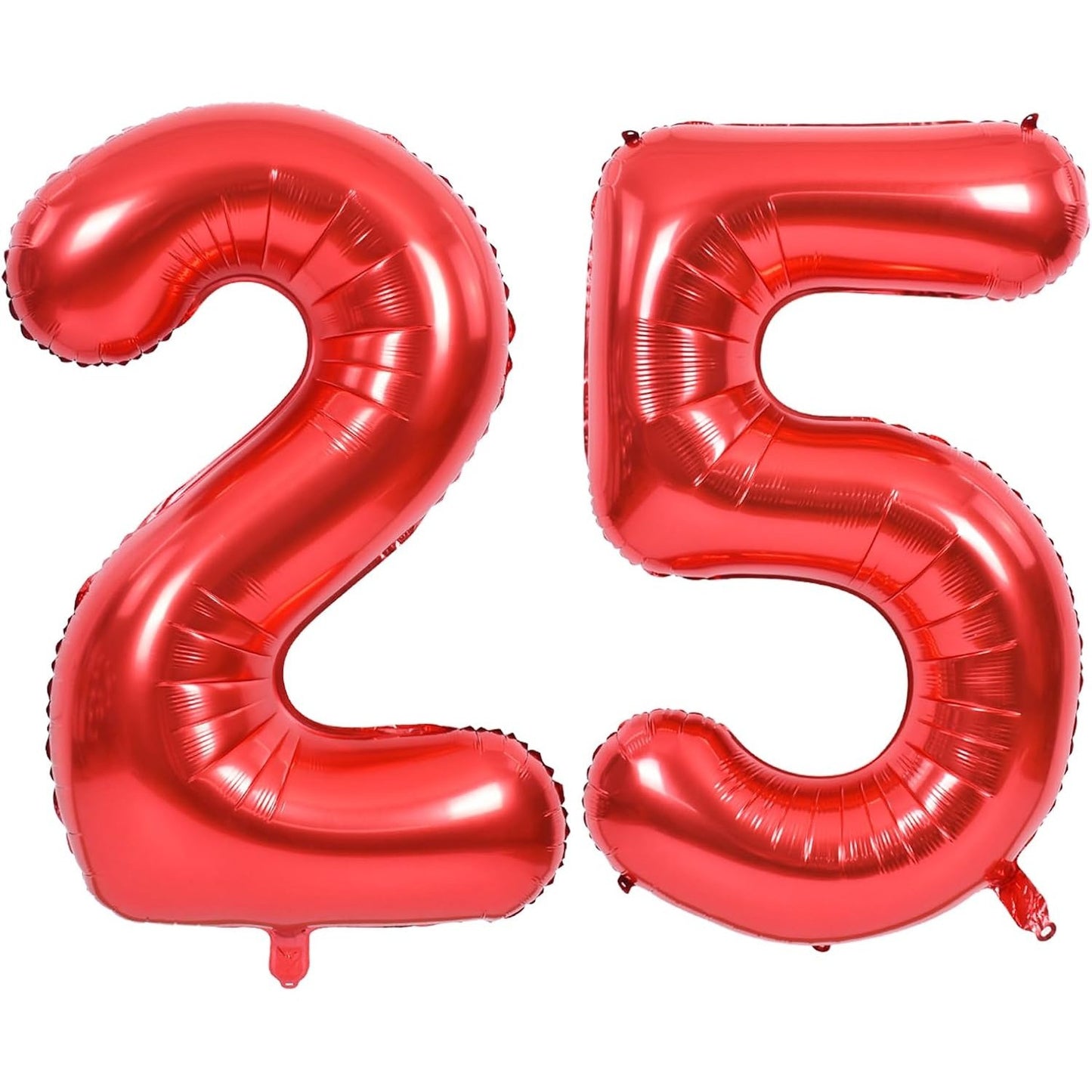 Balon Aniversar Cifra 5, Figurina Gigant pentru Petrecere, Umflare Aer sau Heliu, Folie de Aluminiu, 100 cm, Rosu, cu Pai Inclus