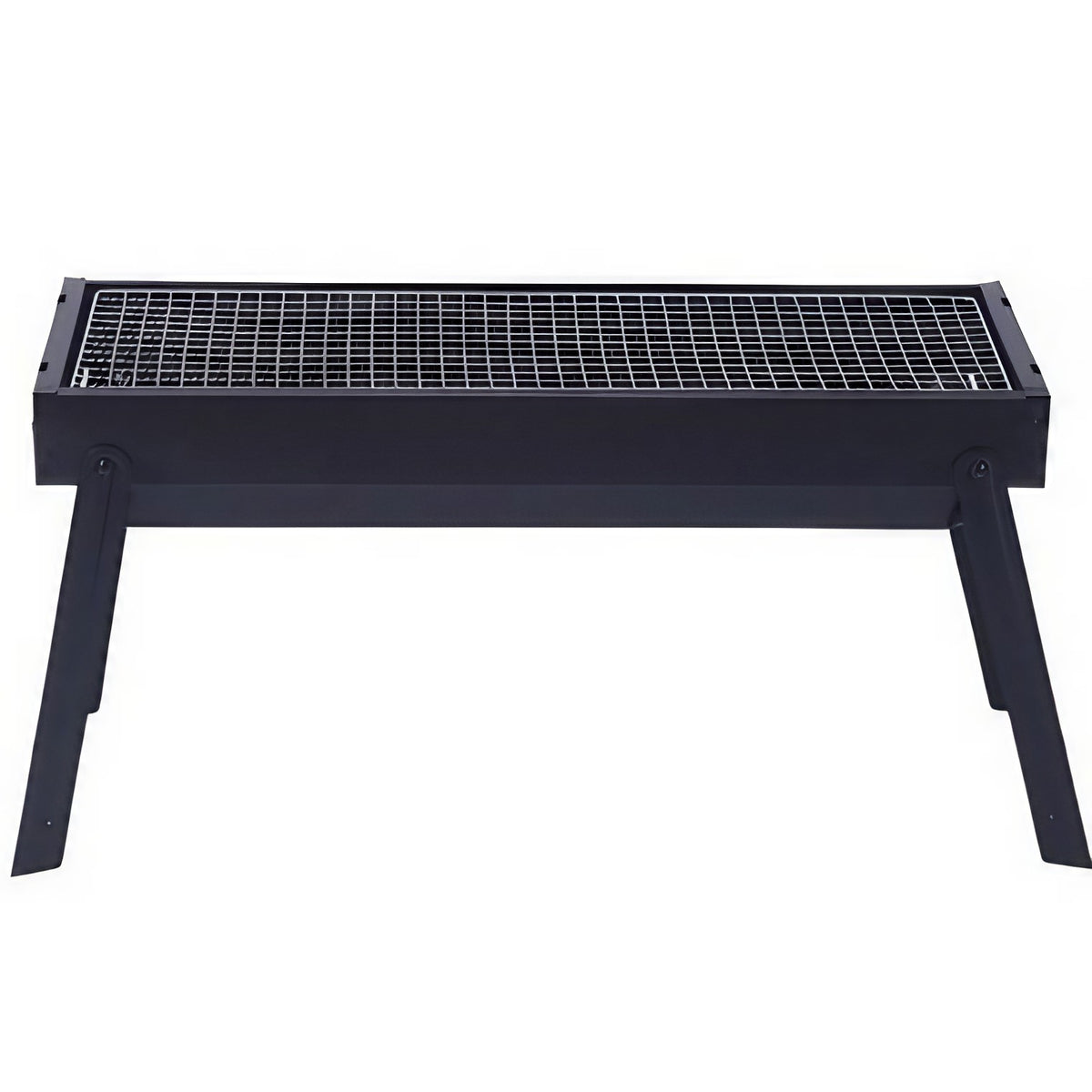 Gratar Portabil pentru Camping si Picnic, Gratar Compact din Metal Robust pentru Gradina si Terasa, 60x22x23 cm, Negru