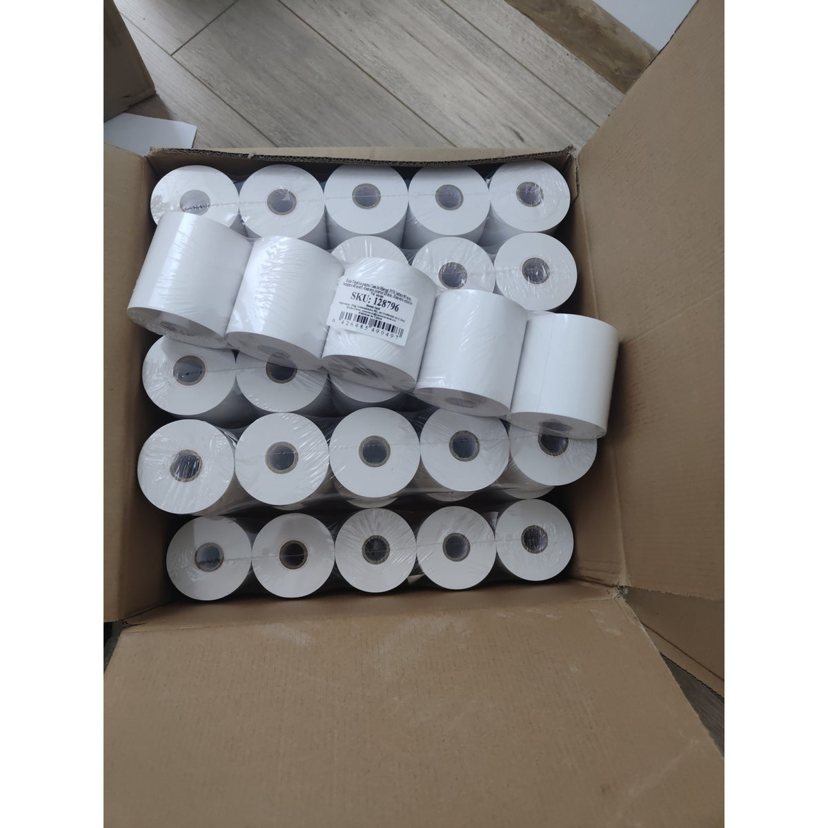 Set 5 Role Hartie Termica pentru Casa de Marcat si POS, Latime 80 mm, Lungime 48 m, Diametru Exterior 76 mm, Alb, 5 Bucati