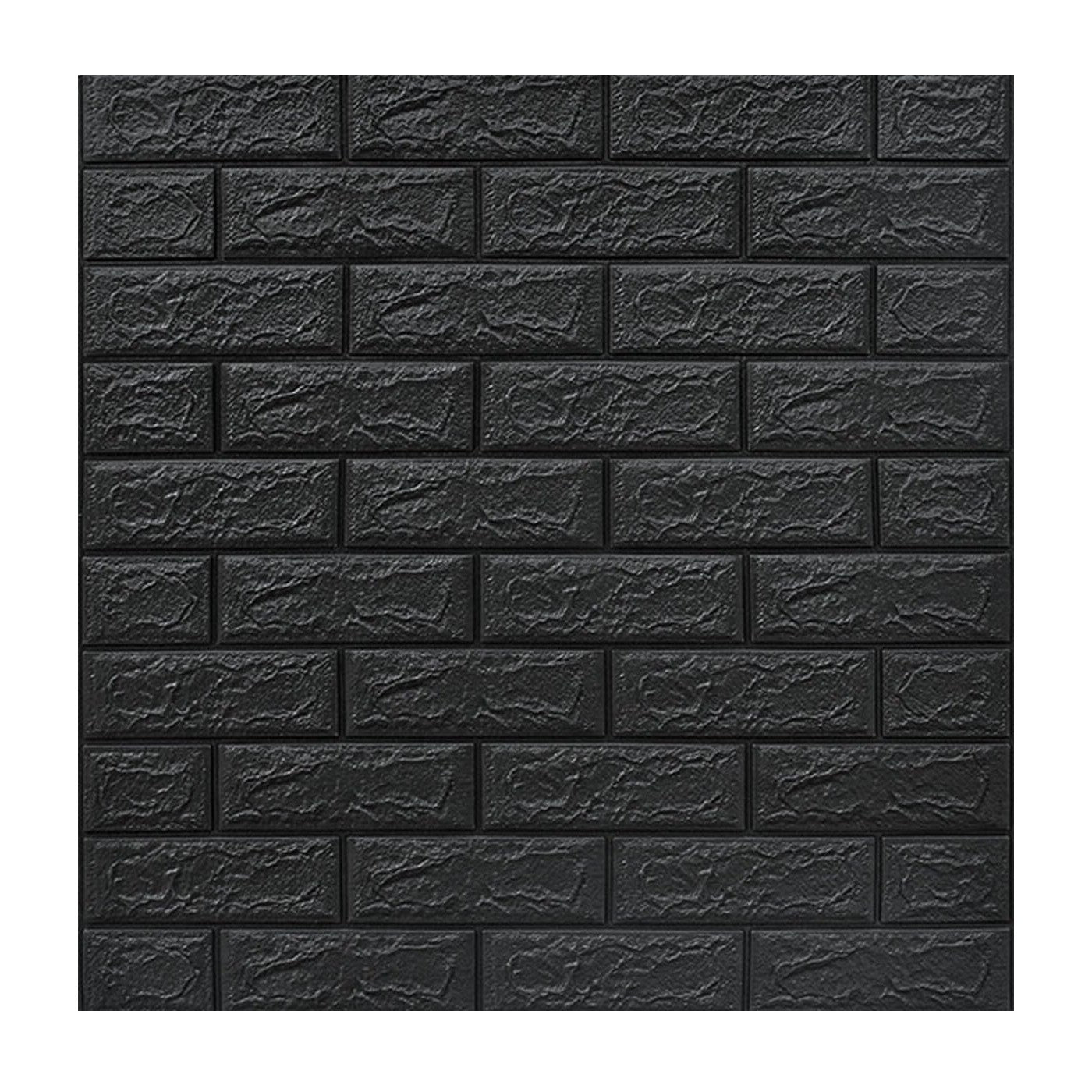 Set Tapet 3D Autoadeziv, Panouri Perete Model Caramida, Spuma Polietilena XPE, Impermeabil si Izolant, 70 x 77 cm, Grosime 3 mm, Gri Antracit, Set 10 Placi, 5.3 mp