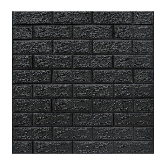 Set Tapet 3D Autoadeziv, Panouri Perete Model Caramida, Spuma Polietilena XPE, Impermeabil si Izolant, 70 x 77 cm, Grosime 3 mm, Gri Antracit, Set 10 Placi, 5.3 mp
