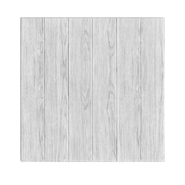 Set 10 Plăci Tapet 3D Autoadeziv, Panou Perete Textură Lemn, Izolație Fonică și Termică, Rășină Ecologică, 70 x 70 cm, Grosime 3 mm, Acoperire 4.9 mp, Gri Deschis