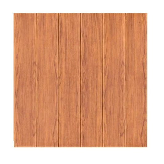 Tapet 3D Autoadeziv, Panouri Perete Tip Lemn cu Izolatie Fonica si Termica, Rasina Ecologica, Set 10 Placi, 70 x 70 cm, Grosime 3 mm, Suprafata 4.9 mp, Maro Roscat