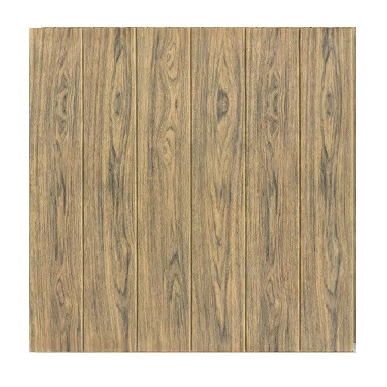 Set 10 Placi Tapet 3D Autoadeziv, Panouri Perete Aspect Lemn, Izolant Fonic si Termic din Rasina, 70 x 70 cm, Grosime 3 mm, 4.9 mp, Maro Deschis