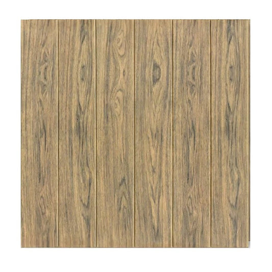 Set 10 Placi Tapet 3D Autoadeziv, Panouri Perete Aspect Lemn, Izolant Fonic si Termic din Rasina, 70 x 70 cm, Grosime 3 mm, 4.9 mp, Maro Deschis