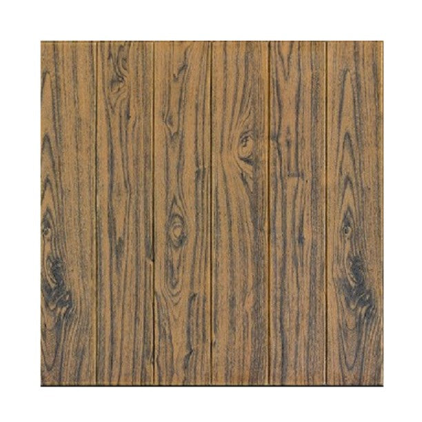 Set 10 Placi Tapet 3D, Autocolant Perete Tip Lemn, Izolant Fonic si Termic, Rasina Ecologica, 70 x 70 cm, 3 mm Grosime, 4.9 mp, Maro Inchis