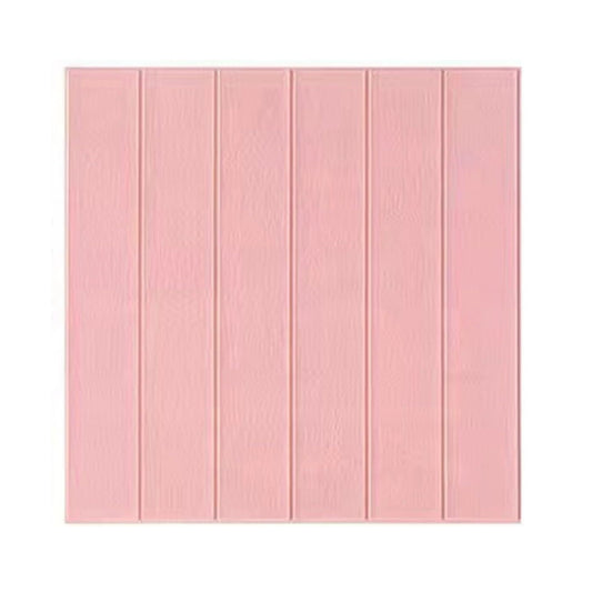 Tapet 3D Autoadeziv, Set 10 Placi Decorativ Perete, Aspect Lemn, Izolatie Fonica si Termica, Rasina Ecologica, 70 x 70 cm, Grosime 3 mm, Suprafata 4.9 mp, Roz Pudrat