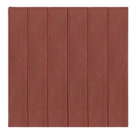 Tapet 3D Autoadeziv, Panouri Decorative Perete Tip Lemn, Izolant Fonic si Termic, Material Rasina Ecologica, 70 x 70 cm, Grosime 3 mm, Set 10 Bucati, Acoperire 4.9 mp, Caramiziu
