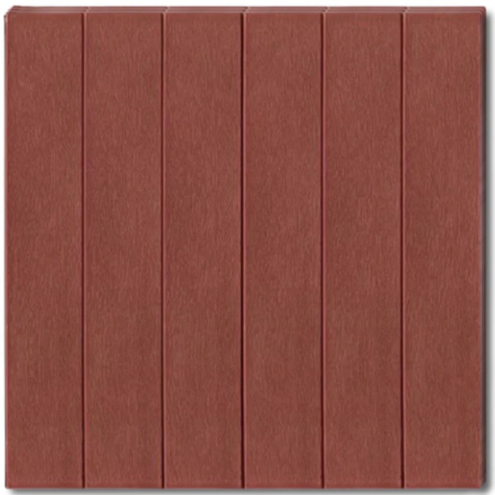 Tapet 3D Autoadeziv, Panouri Decorative Perete Tip Lemn, Izolant Fonic si Termic, Material Rasina Ecologica, 70 x 70 cm, Grosime 3 mm, Set 10 Bucati, Acoperire 4.9 mp, Caramiziu