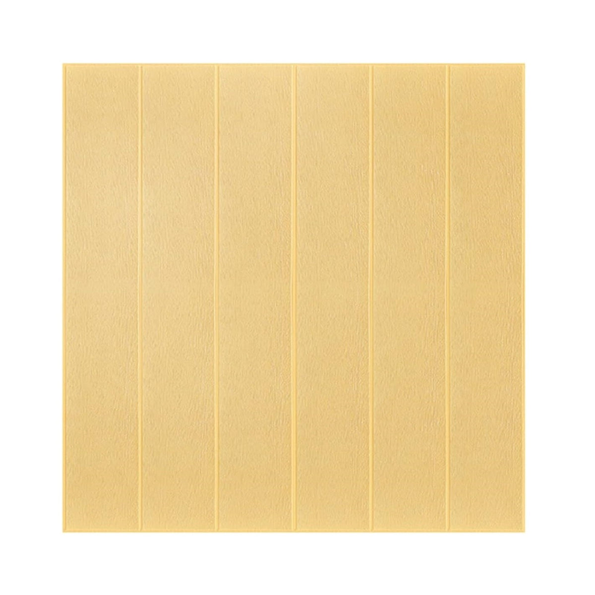 Tapet 3D Autoadeziv Tip Placi de Lemn, Panouri Decorative din Rasina Ecologica, Izolatie Fonica si Termica, Rezistent la Apa, 70 x 70 cm, Grosime 3 mm, Set 10 Bucati, 4.9 mp, Crem Deschis