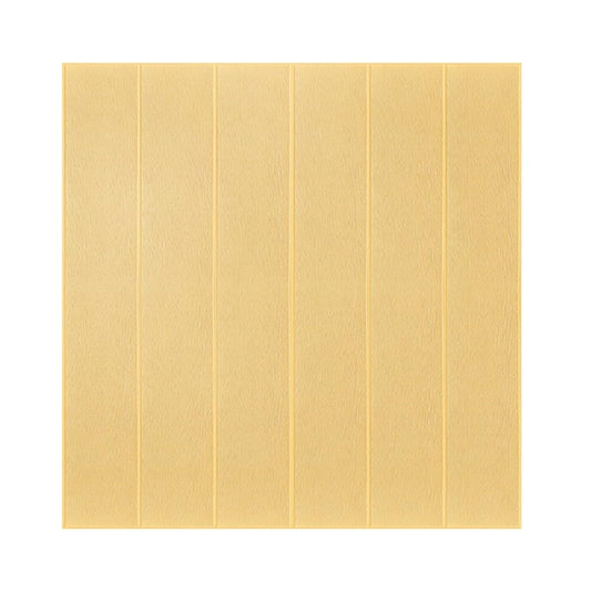 Tapet 3D Autoadeziv Tip Placi de Lemn, Panouri Decorative din Rasina Ecologica, Izolatie Fonica si Termica, Rezistent la Apa, 70 x 70 cm, Grosime 3 mm, Set 10 Bucati, 4.9 mp, Crem Deschis