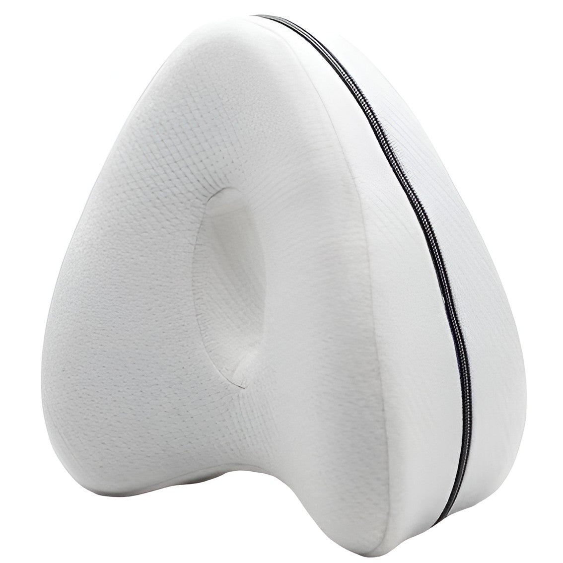 Pernă Ortopedică pentru Picioare și Genunchi, Design Ergonomic în Formă de Inimă cu Curea Anti-cădere, Spumă cu Memorie Termo-elastică, 25x23x13 cm, Alb