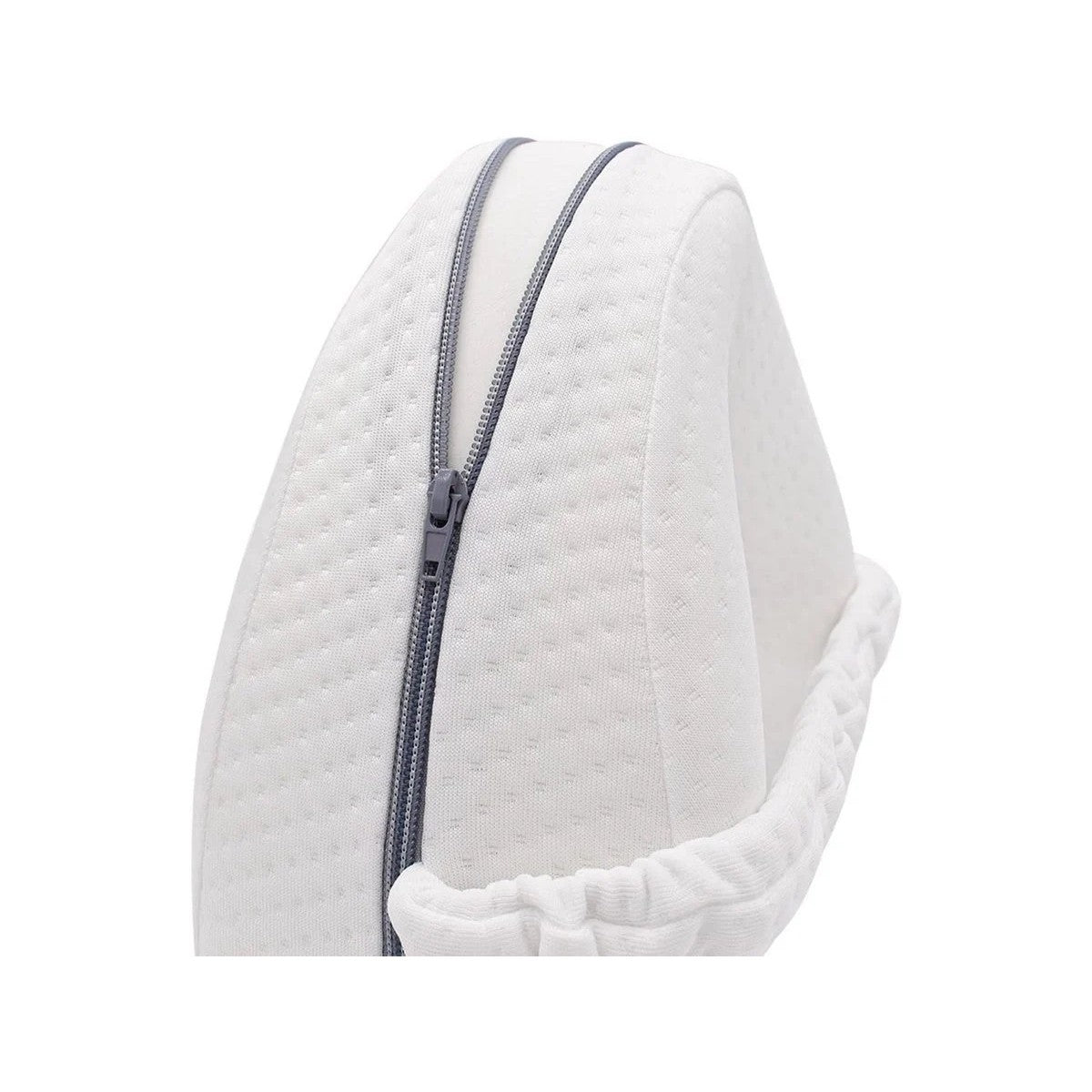 Pernă Ortopedică pentru Picioare și Genunchi, Design Ergonomic în Formă de Inimă cu Curea Anti-cădere, Spumă cu Memorie Termo-elastică, 25x23x13 cm, Alb