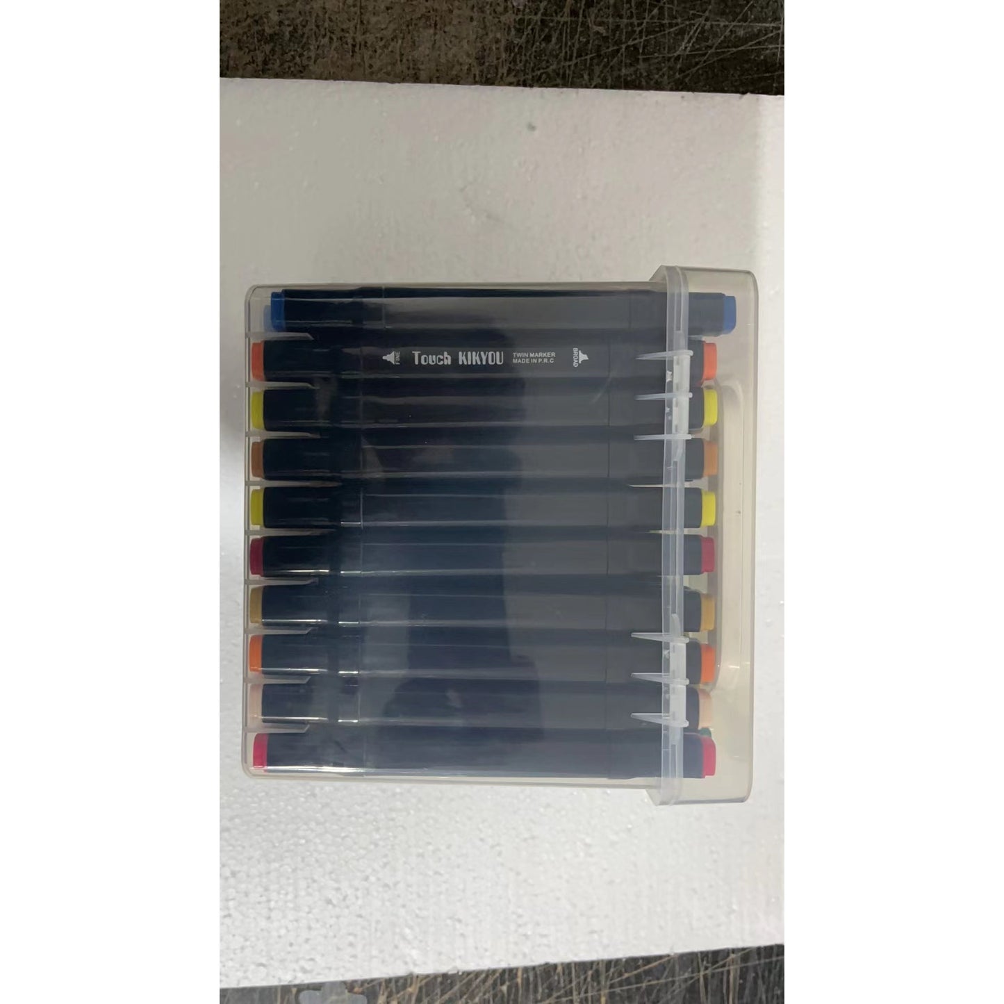 Twin Touch Set Markere cu Alcool pentru Desen, Carioci Profesionale cu Doua Capete, Geanta de Depozitare din Plastic cu Maner, Multicolor, 60 Bucati