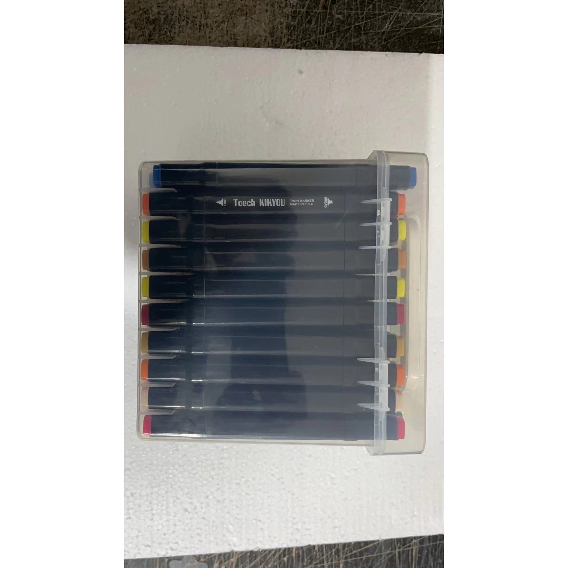 Twin Touch Set Markere cu Alcool pentru Desen, Carioci Profesionale cu Doua Capete, Geanta de Depozitare din Plastic cu Maner, Multicolor, 60 Bucati