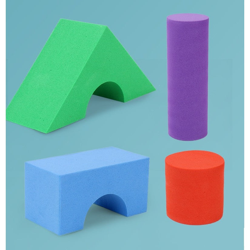 Set Blocuri de Constructie din Spuma EVA, Cuburi Moi Interactive pentru Copii, Lavabile si Educative, 29 Piese, Multicolor, 24.5x16x3.7 cm
