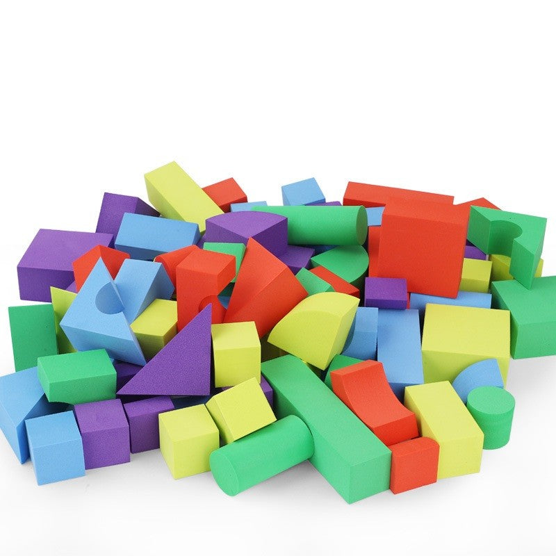 Set Blocuri de Constructie din Spuma EVA, Cuburi Moi Interactive pentru Copii, Lavabile si Educative, 29 Piese, Multicolor, 24.5x16x3.7 cm