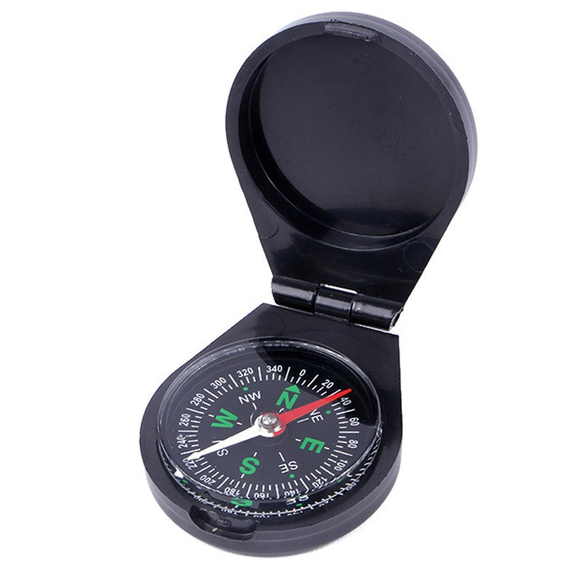Busola de Buzunar pentru Drumetii si Orientare, Design Compact cu Capac Protectie, Material Plastic, 6 x 4.8 x 1.5 cm, Negru