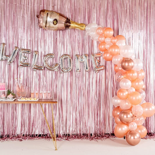 Balon Folie Metalizata Litera W, Umflare Heliu sau Aer, Include Pai de Umflare, Aluminiu, 80 cm, Argintiu