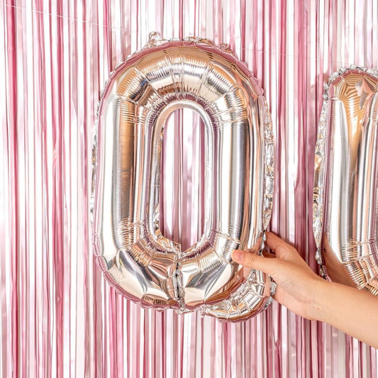 Balon Folie Metalizata Litera Q, Umflare Heliu sau Aer, Include Pai de Umflare, Material Rezistent, Argintiu, 80 cm