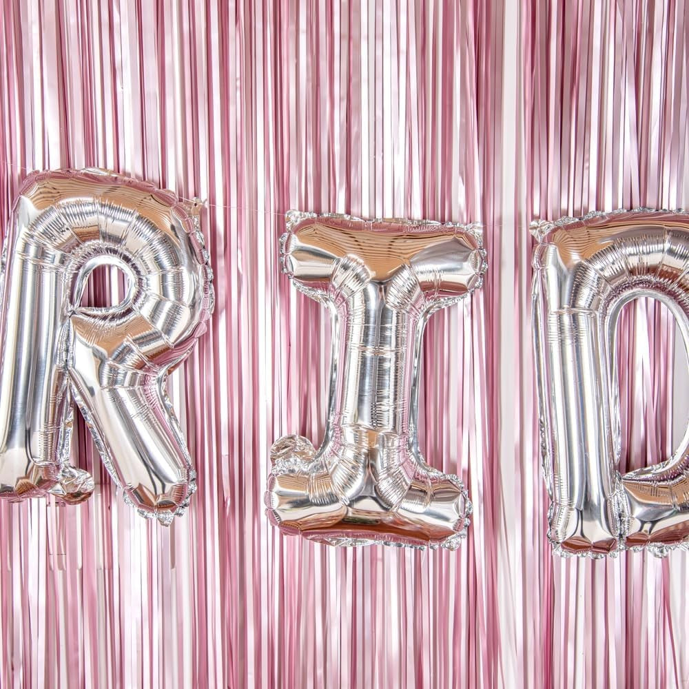 Balon Folie Metalizata Litera R, Umflare Heliu sau Aer, Pai Inclus pentru Petrecere, Aluminiu, 80 cm, Argintiu