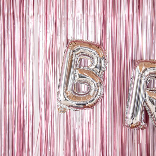 Balon Folie Metalizata Litera B, 80 cm, Umflare Heliu sau Aer, Include Pai, Aluminiu, Argintiu