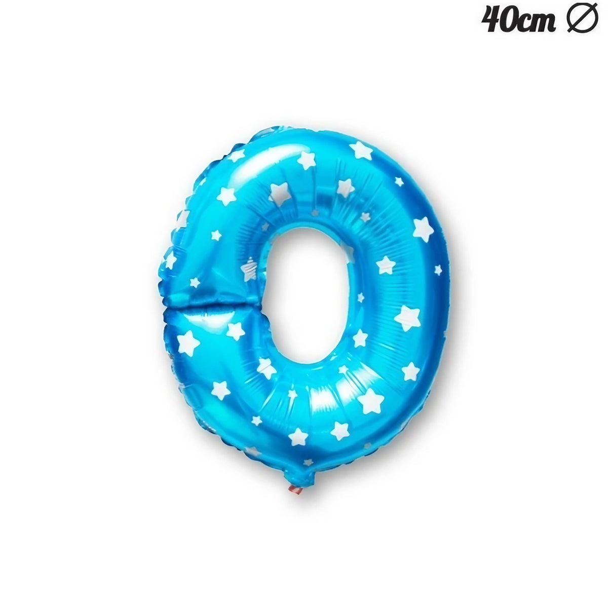 Balon Folie Metalizata Litera O, Model cu Stelute, Umflare Heliu sau Aer, Material Rezistent, 40 cm, Albastru