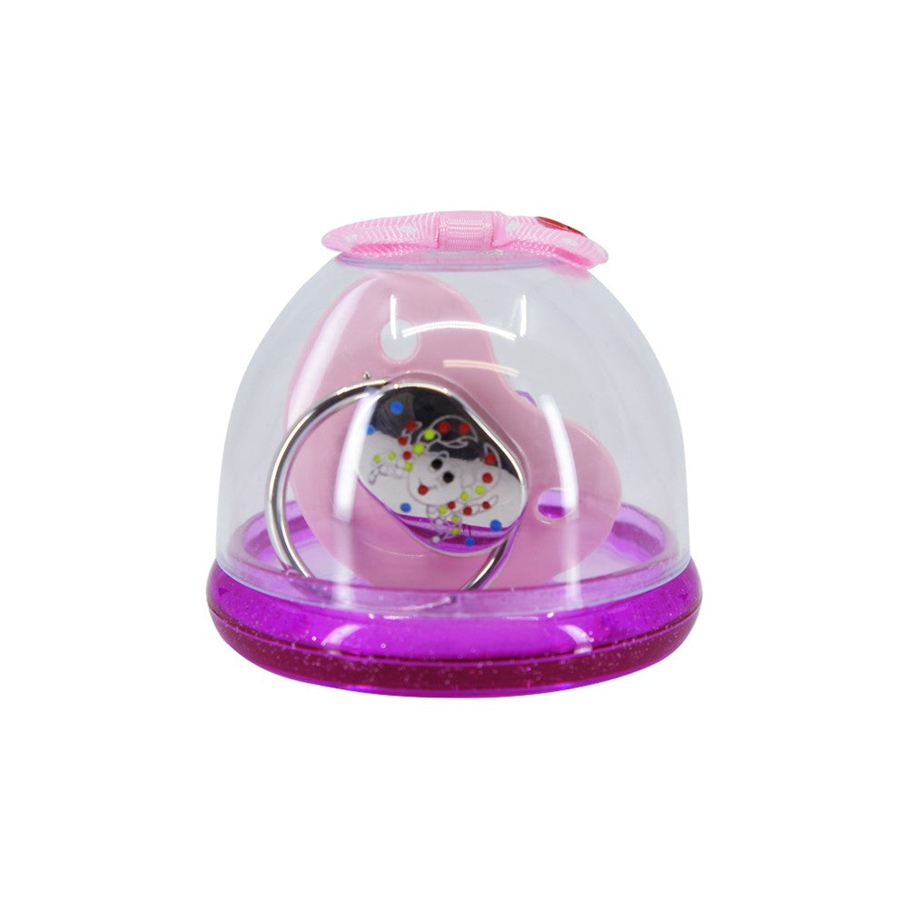 Suzeta din Argint 925 pentru Cadou, Tetina din Silicon Transparent, Maner de Siguranta, Durabila si Rezistenta, Argintiu