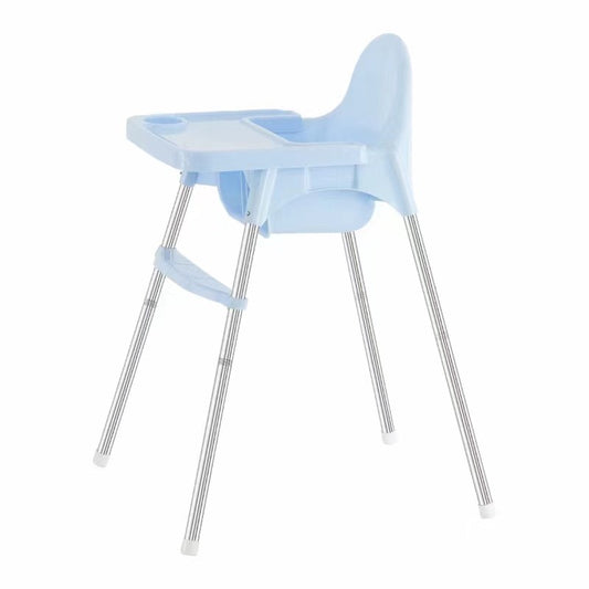 Scaun de Masa Telescopic pentru Bebelusi si Copii, Inaltime Reglabila, Suport Picioare si Centura de Siguranta, Design Compact, Plastic si Metal, Varsta 6-32 Luni, Albastru