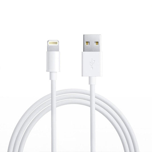 Cablu Date si Incarcare Rapida Model SX-23 Compatibil Apple iPhone Seria 5-14, Cip Protectie Supratensiune, Invelis Rezistent TPE, 5V, 3A, 1 m, Alb